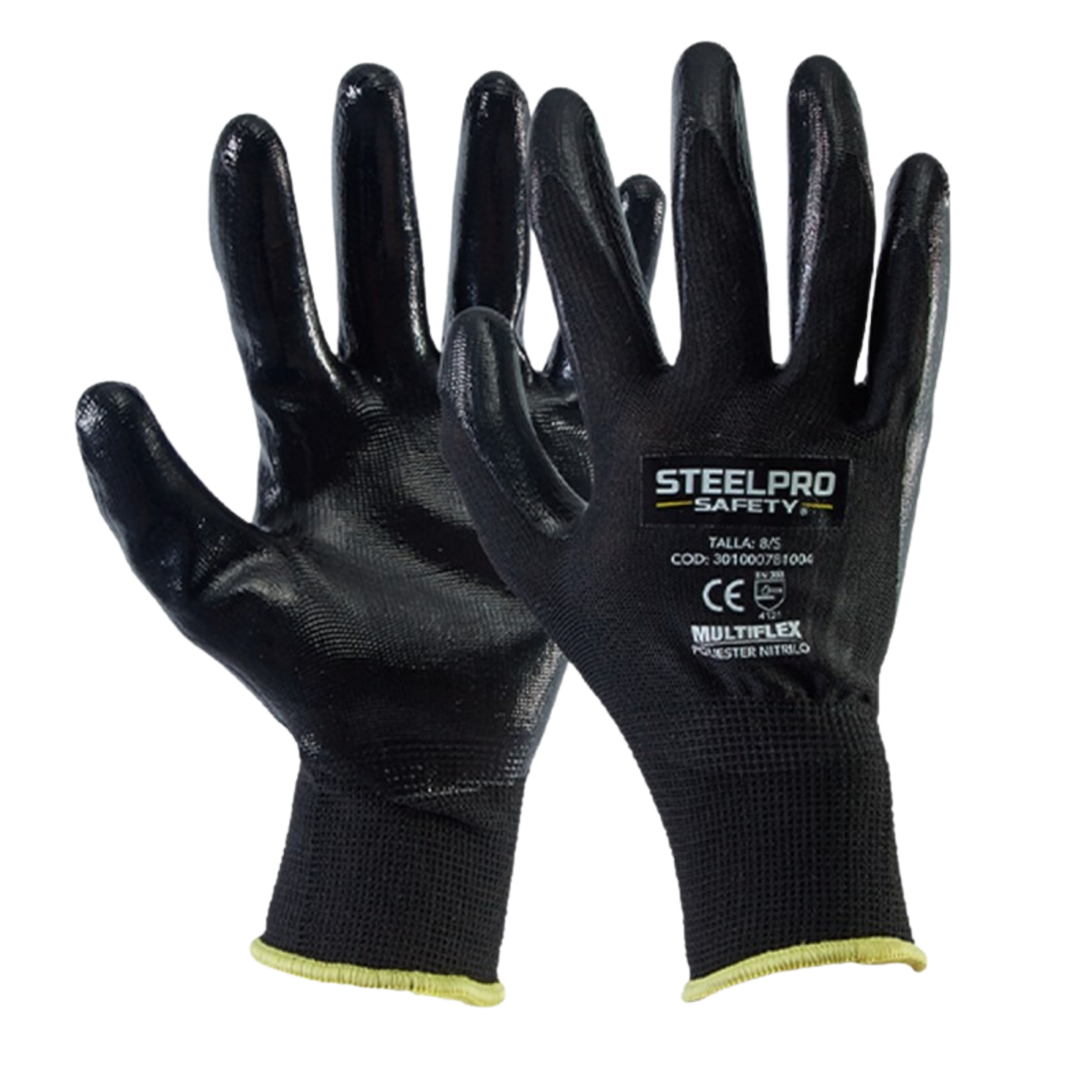 guante steelpro multiflex poliéster nitrilo protección industrial en388 guante steelpro multiflex poliéster nitrilo protección industrial en388